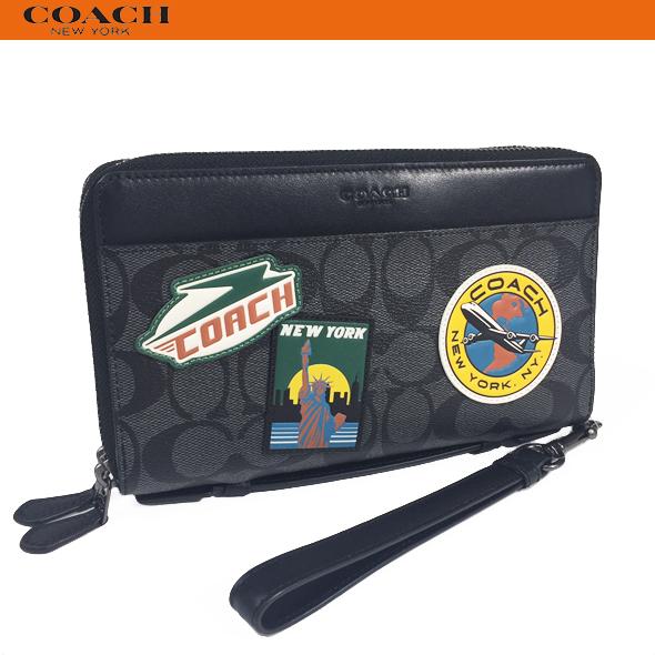 コーチ アウトレット メンズ 長財布 Coach ダブル ジップ トラベル オーガナイザー シグネチャー トラベル パッチ カードケース パスポート 12 新作 新品 12 Qba5f Successストア 通販 Yahoo ショッピング