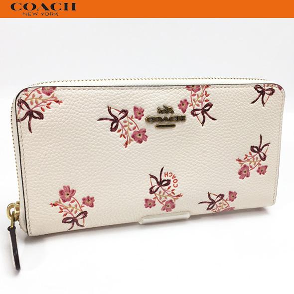 コーチ 長財布 財布 レディース フローラル バウ プリント ウォレット COACH floral bow print 28444 チョーク 花柄  ブティックライン 新品 セール 国内発 :28444chknyuka:Successストア - 通販 - Yahoo!ショッピング