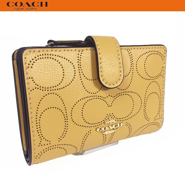 コーチ レディース 財布 二つ折り財布 アウトレット Coach ミディアム ウォレット シグネチャー レザー 24 ハニー イエロー Imqwe 新品 新作 国内発送 24 Imqwm Successストア 通販 Yahoo ショッピング