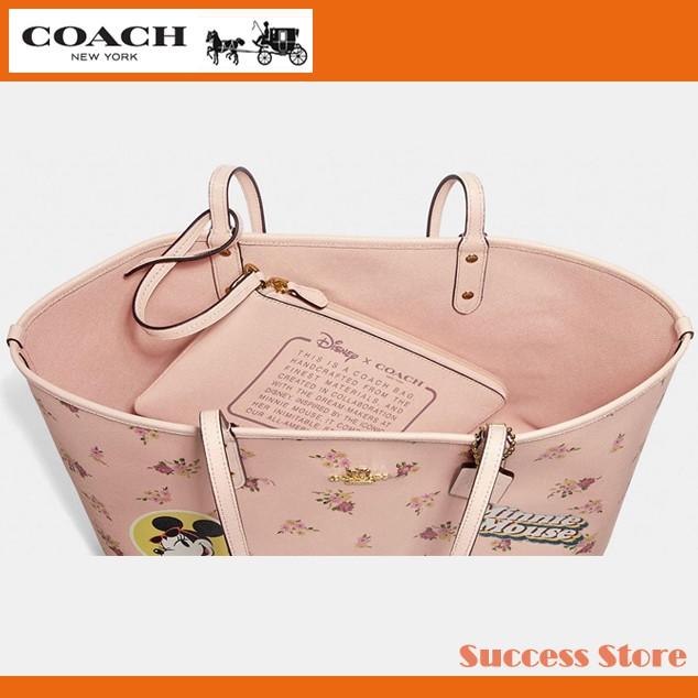 コーチ ディズニー コラボ レディース トートバッグ アウトレット コーチ X ミニーマウス Coach リバーシブル トート フローラル F ピンク 花柄 新作 pink Successストア 通販 Yahoo ショッピング