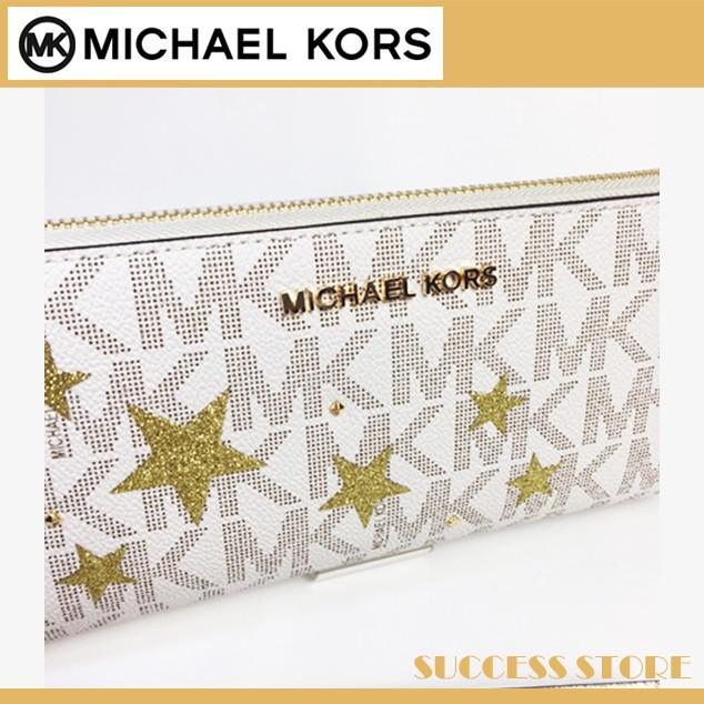 MICHAEL KORS レディース長財布 ゴールド星柄 バニラ色 特別価格Rothco 拡張ウィークエンダーバッグ One Size並行輸入