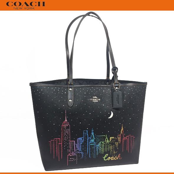 コーチ レディース メンズ トートバッグ バッグ アウトレット Coach リバーシブル トート ネオン スカイライン F342 ブラック ニューヨーク 新作 国内発送 342svo3m Successストア 通販 Yahoo ショッピング