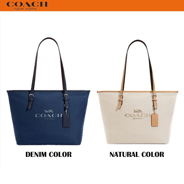 コーチ アウトレット レディース バッグ トートバッグ COACH シティー ジップ キャンバス トート 6528 レザー デニム ナチュラル  2カラー 新品 セール :6528-2color:Successストア - 通販 - Yahoo!ショッピング