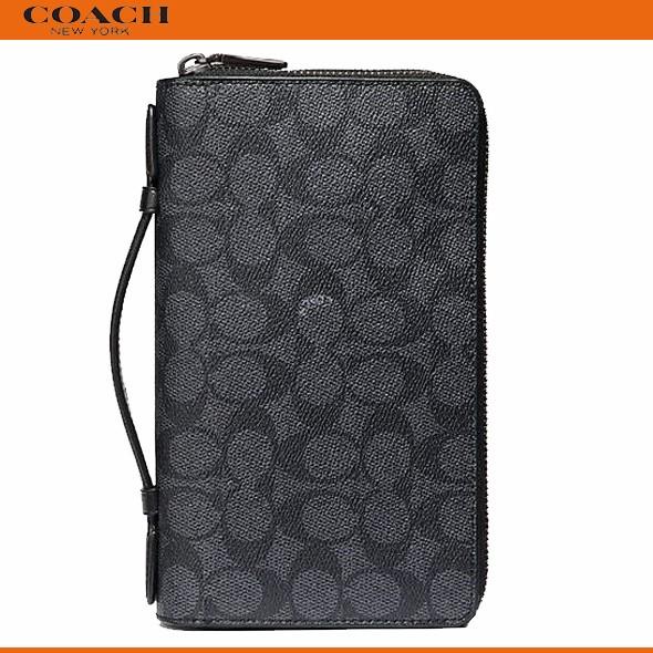 コーチ メンズ 財布 長財布 COACH ダブル ジップ トラベル