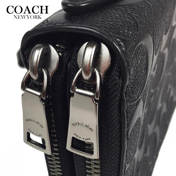 COACH（コーチ） アウトレット メンズ 長財布 財布 ダブル ジップ 