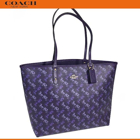 コーチ レディース トートバッグ バッグ アウトレット Coach シリバーシブル トート ホース アンド キャリッジ F134 パープル ラベンダー 限定 新作 新品 134imphs Successストア 通販 Yahoo ショッピング