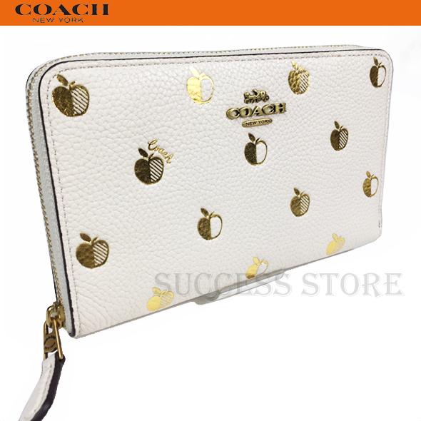 コーチ レディース 財布 長財布 Coach ミディアム ジップ ウォレット アップル レザー りんご 857 チョークマルチ ブティック品 新作 新品 セール 857 Chalk Successストア 通販 Yahoo ショッピング