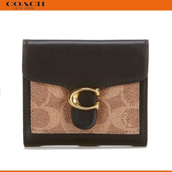 コーチ レディース 財布 二つ折り財布 Coach タビー スモール ウォレット カラーブロック シグネチャー タン ブラック ブティック セール 新作 新品 Black Successストア 通販 Yahoo ショッピング