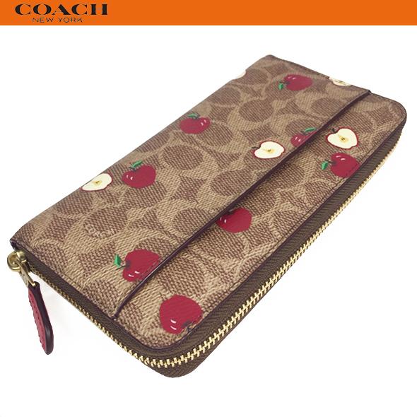 コーチ レディース 財布 長財布 Coach アコーディオン ジップ ウォレット シグネチャー スカッタード アップル タンマルチ ブティック品 人気 セール 新品 Successストア 通販 Yahoo ショッピング