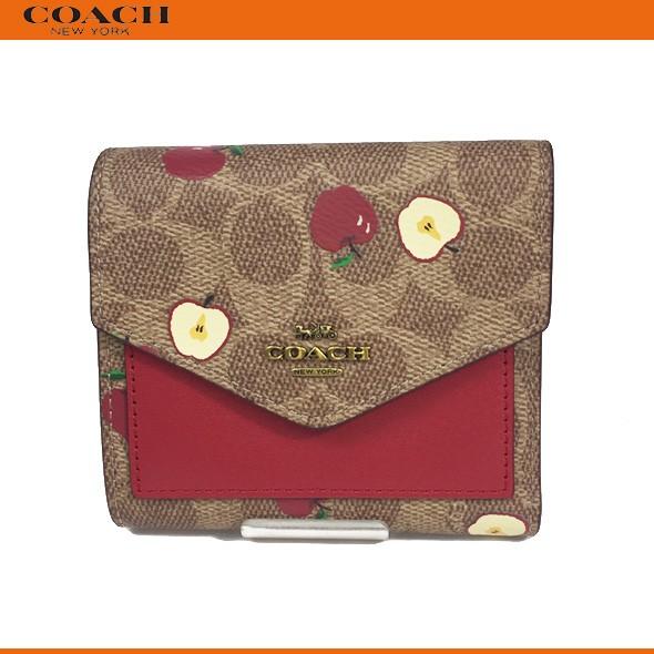 超特価SALE開催! りんご シグネチャー 三つ折り財布 COACH/コーチ