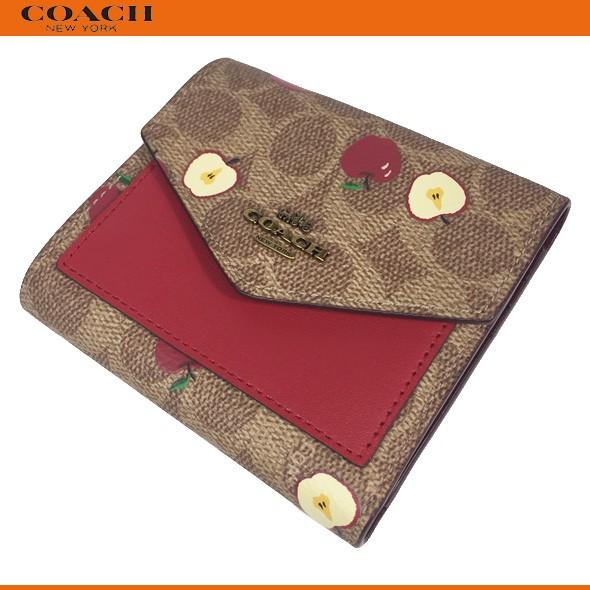 48%割引ブラウン系格安新品 COACH 3つ折り財布 ブラウン アップル