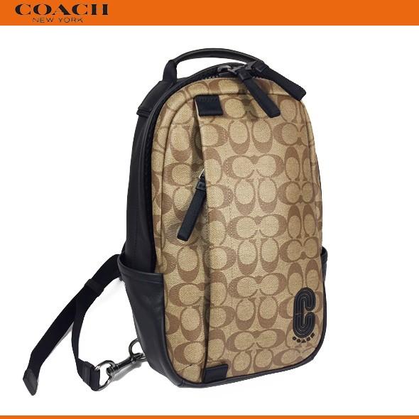 コーチ メンズ ボディバッグ バックパック アウトレット Coach エッジ パック イン シグネチャー キャンバス 909 ブラック タン Qbtn2 新作 新品 909qbtn2 Successストア 通販 Yahoo ショッピング