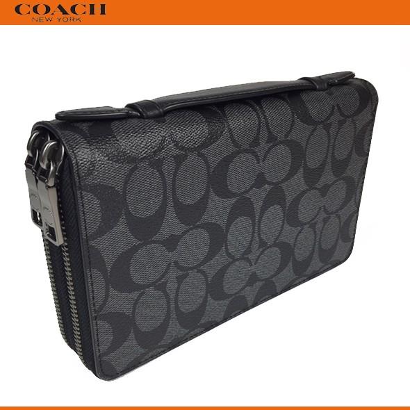 コーチ 財布 メンズ 長財布 アウトレット ダブル ジップ トラベル