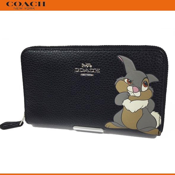 コーチ X ディズニー コラボ レディース 財布 Disney X Coach ミディアム ジップ アラウンド ウォレット タンパー サンパー ブラック 新品 新作 Svbk Successストア 通販 Yahoo ショッピング