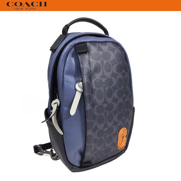 コーチ アウトレット メンズ ボディバッグ バックパック バッグ Coach エッジ パック カラーブロック シグネチャー C2962 デニム ブルー 新作 新品 セール C2962 Qbsdq Successストア 通販 Yahoo ショッピング