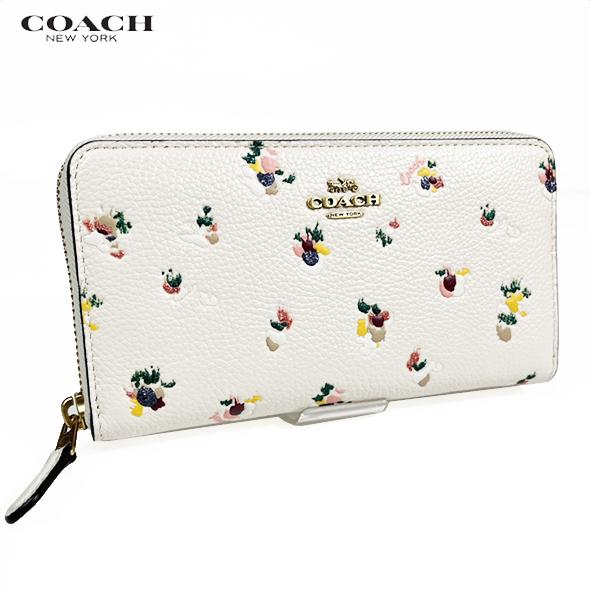 COACH コーチ 花柄 財布 長財布 アコーディオン ウォレット フローラル