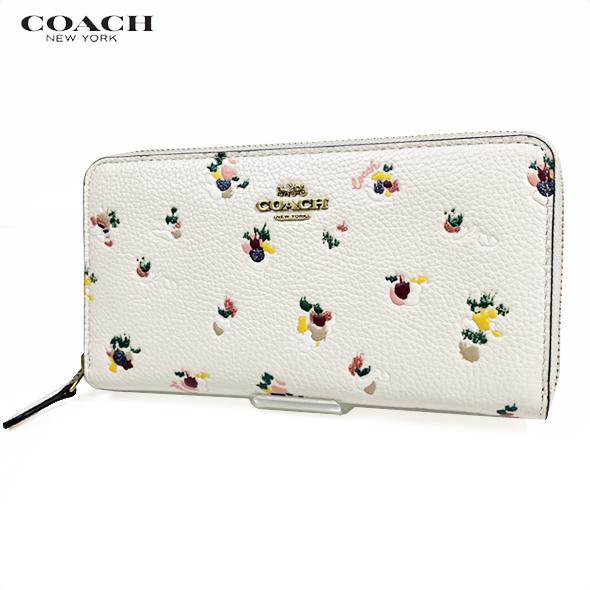 COACH コーチ 花柄 財布 長財布 アコーディオン ウォレット フローラル