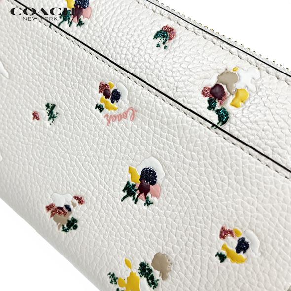 COACH コーチ 花柄 財布 長財布 アコーディオン ウォレット フローラル プリント C6314 チョーク ブティックライン 新作 新品 セール｜success0613｜05