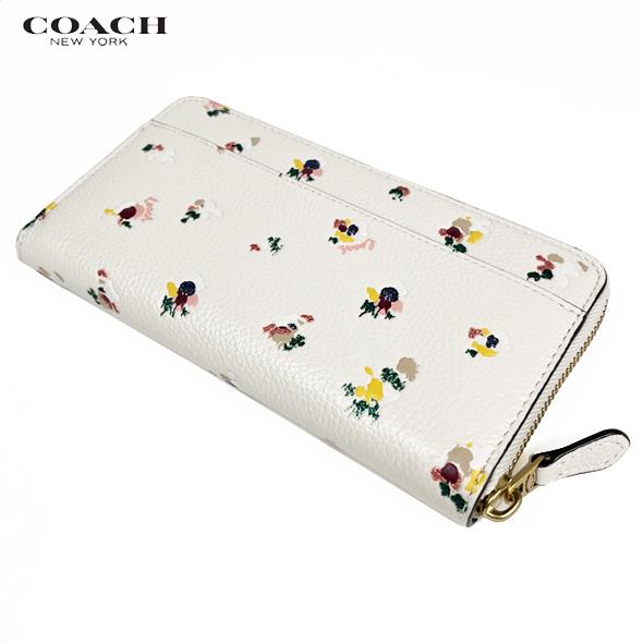 COACH コーチ 花柄 財布 長財布 アコーディオン ウォレット フローラル