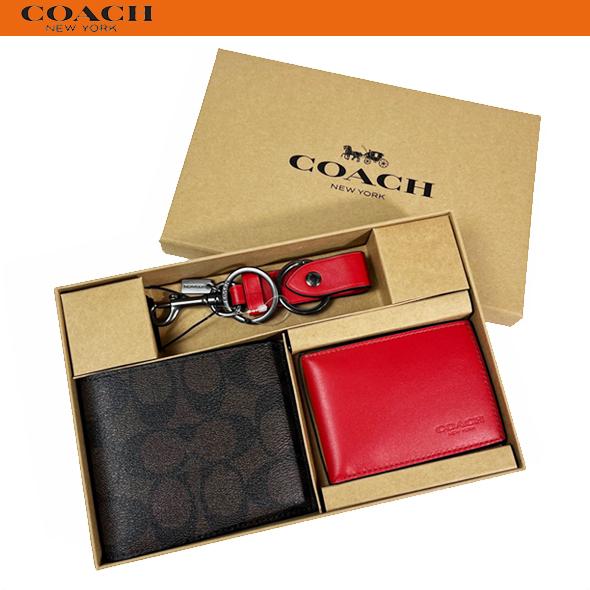 コーチ アウトレット メンズ 財布 二つ折り Idウォレット Coach ボックス ウォレット ギフト セット シグネチャー C6790 マホガニー 新品 C6790 Qbtka Successストア 通販 Yahoo ショッピング