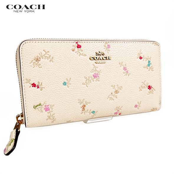 COACH コーチ 花柄 財布 長財布 アコーディオン ウォレット