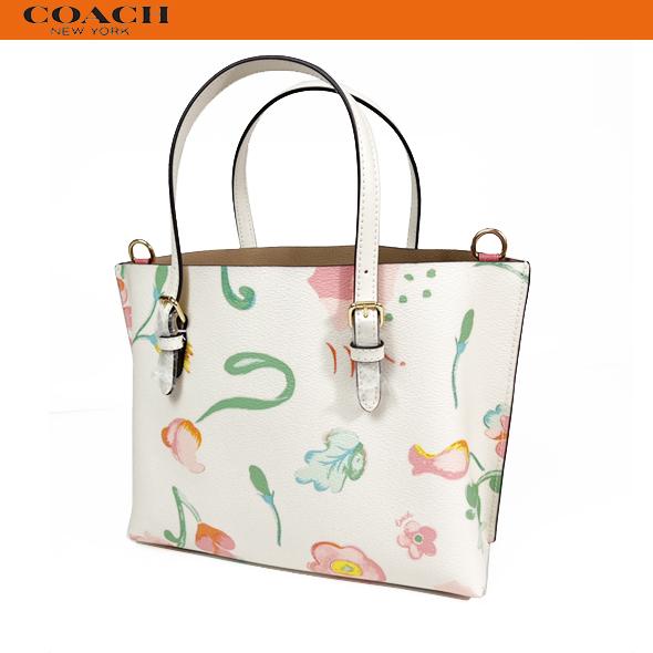 コーチ アウトレット レディース バッグ トートバッグ 2wayバッグ COACH 花柄 モーリー トート 25 フローラル C8217 チョーク 新品