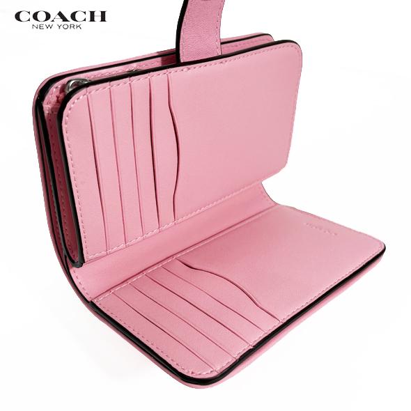 コーチ 二つ折り 財布 タビー ミディアム スムース レザー ピンク ca193 COACH - コーチ 二つ折り 財布 タビー ミディアム スムース レザー