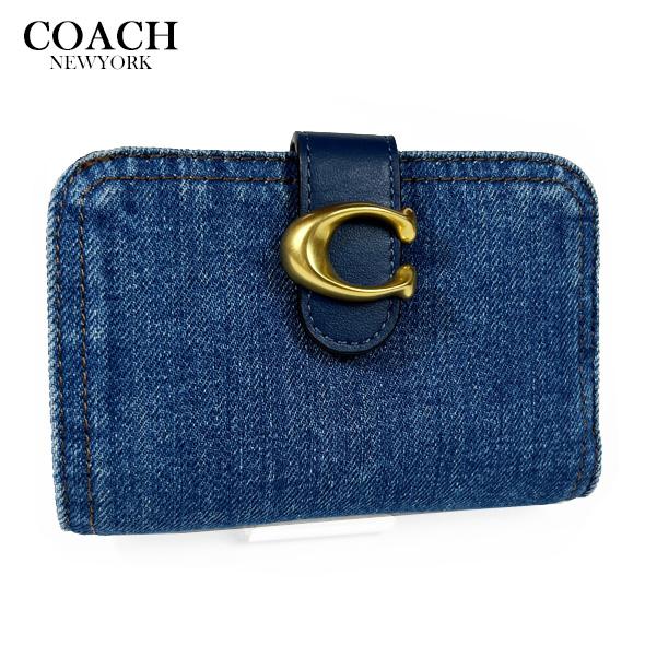 COACH ダークブルー 二つ折り財布【新品未使用】 COACH（コーチ） 財布 二つ折り財布 タビー ウォレット CAN58 ディープ