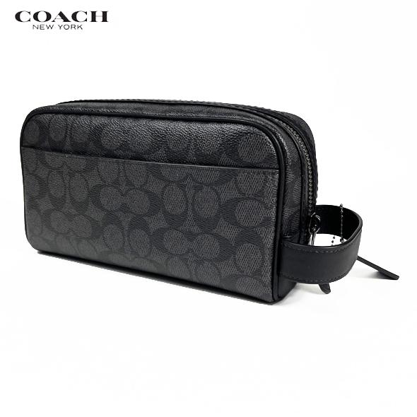 COACH コンパクトバックパック ブラック COACH コーチ ポーチ メンズ セカンドバッグ シグネチャー