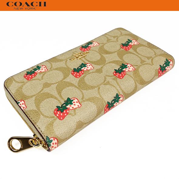 アウトレットコーチ　長財布　シグネチャーいちご COACH（コーチ） レディース 財布 長財布 ストロベリー CH523 CH531