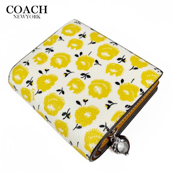 【新品未使用】COACHコーチ★折り財布★ビフォールドウォレット★花柄フローラル COACH（コーチ） 花柄 COACH C6001 ビルフォールド ウォレット