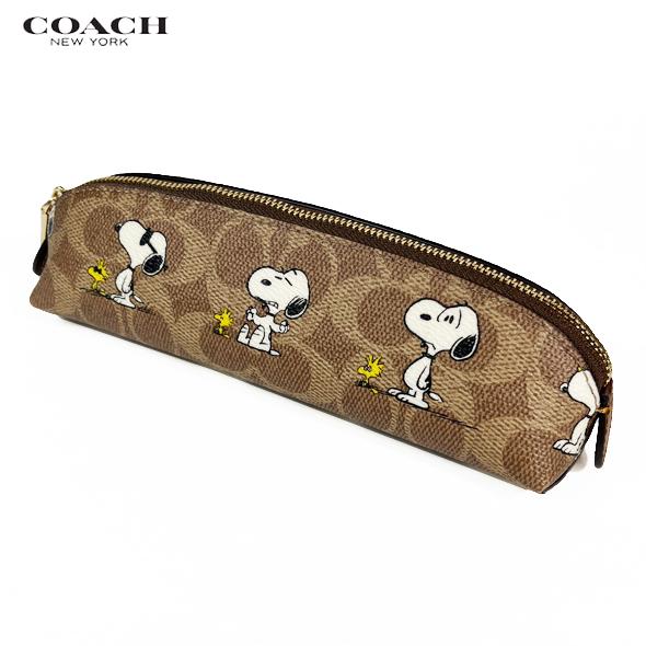 【COACH X PEANUTS】ペンシル ケース・シグネチャー ・スヌーピー COACH X PEANUTS コーチ x スヌーピー コラボ ペンシルケース