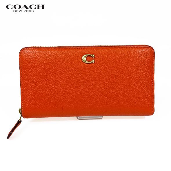 COACH コーチ 財布 長財布 アコーディオン ジップ ウォレット レザー CC489 サン オレンジ 人気 新作 新品 セール｜success0613｜03