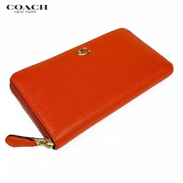 COACH コーチ 財布 長財布 アコーディオン ジップ ウォレット レザー CC489 サン オレンジ 人気 新作 新品 セール｜success0613｜05