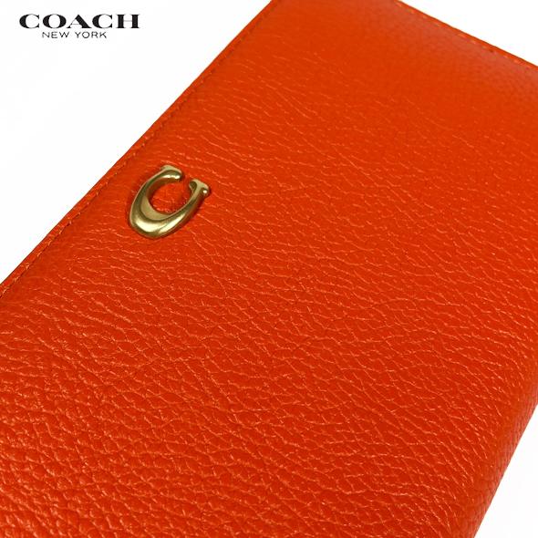 COACH コーチ 財布 長財布 アコーディオン ジップ ウォレット レザー CC489 サン オレンジ 人気 新作 新品 セール｜success0613｜06