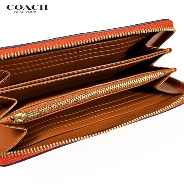 COACH コーチ 財布 長財布 アコーディオン ジップ ウォレット レザー CC489 サン オレンジ 人気 新作 新品 セール｜success0613｜08