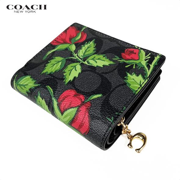 COACH コーチ　ローズ柄　ミディアム折財布　JN26 COACH コーチ ローズ柄 ミディアム折財布 JN26 - メルカリ