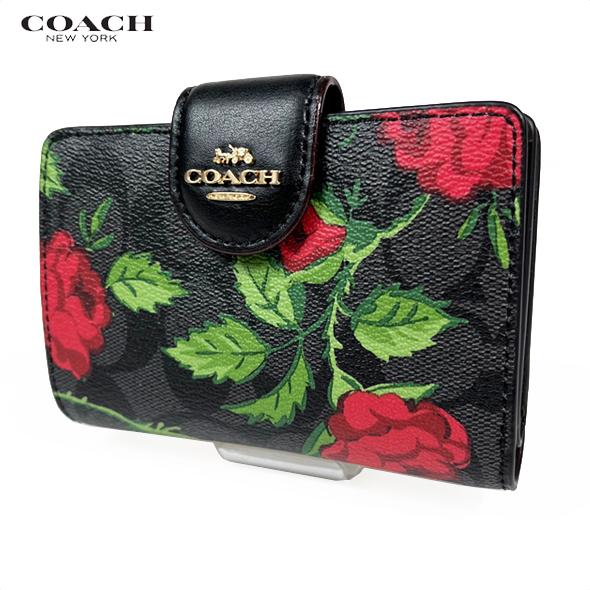 COACH コーチ レディース 花柄 バラ 財布 二つ折り財布 COACH コーチ レディース 花柄 バラ 財布 二つ折り財布