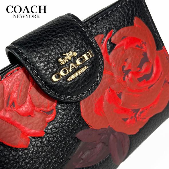 COACH（コーチ） 花柄 財布 二つ折り財布 ミディアム ウォレット