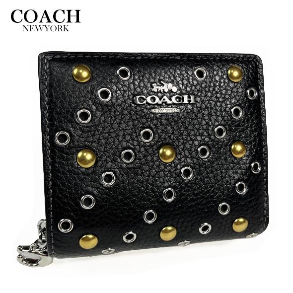 COACH（コーチ） レディース 財布 二つ折り財布 シルバー スナップ