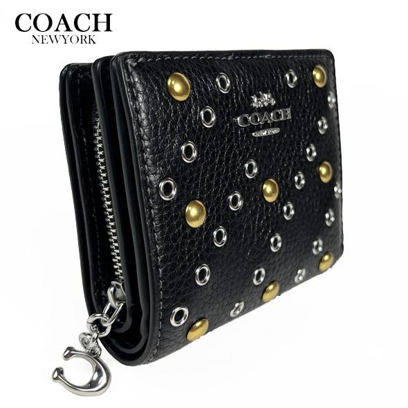 COACH（コーチ） レディース 財布 二つ折り財布 シルバー スナップ