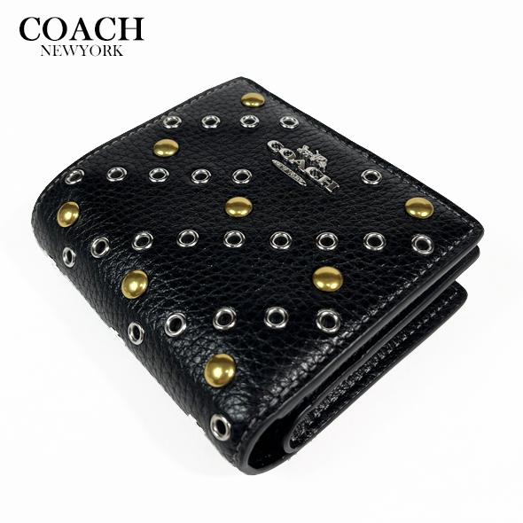 COACH（コーチ） レディース 財布 二つ折り財布 シルバー スナップ