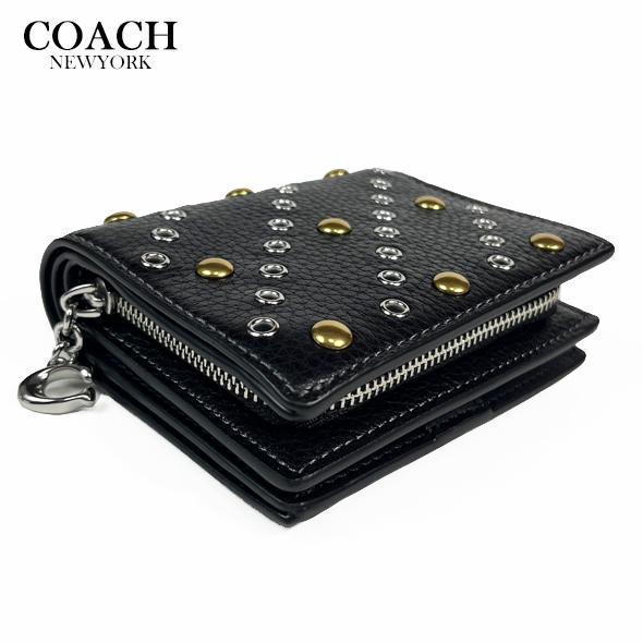 COACH（コーチ） レディース 財布 二つ折り財布 シルバー スナップ