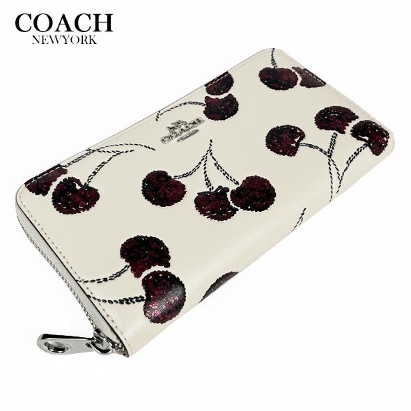 【新品級/SALE✨】COACH コーチ チェリー柄 財布 二つ折り財布 COACH（コーチ） レディース 財布 長財布 ロング ジップ ウォレット