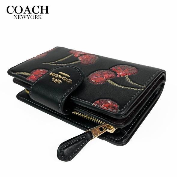 COACH チェリー柄 財布 COACH（コーチ） レディース チェリー柄 財布 二つ折り財布 ミディアム