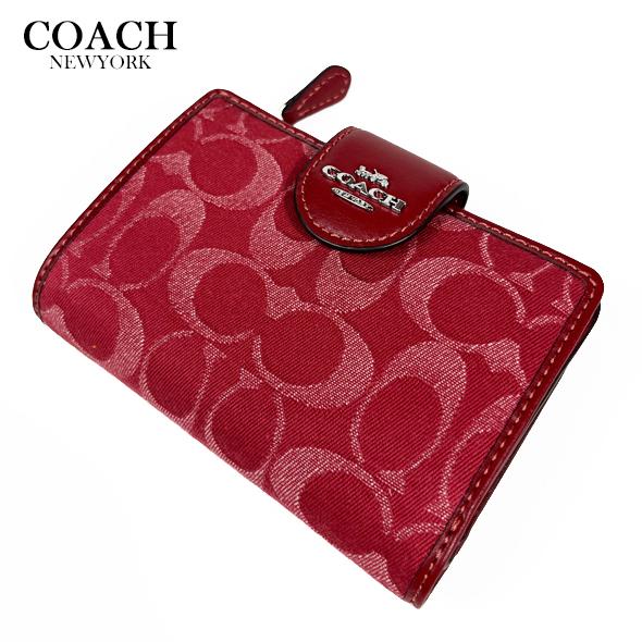 COACH レッド 二つ折り財布 楽天市場】【財布】COACH コーチ ミニシグネチャー 2つ折り財布