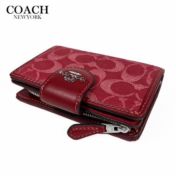 【未使用品】コーチ ミディアム ウォレット シグネチャー 二つ折財布 COACH（コーチ） レディース 財布 二つ折り財布 ミディアム ウォレット