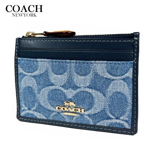★ 限定品！新品 COACH 定期入れ IDケース デニム COACH（コーチ） レディース パスケース IDケース シグネチャー デニム