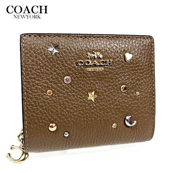 コーチ COACH 三つ折り財布 レザー ウォレット・リベット ディープベリー コーチ COACH 三つ折り財布 （レッド） -waja bazar - 海外