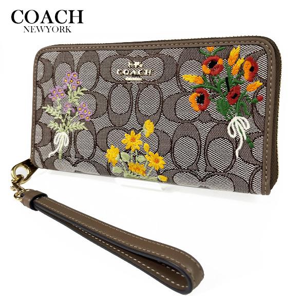 COACH（コーチ） レディース 花柄 財布 長財布 シグネチャー
